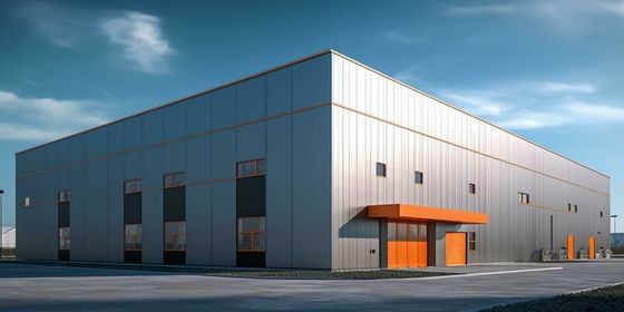 Προσαρμοσμένα κτίρια αποθηκών από χάλυβα με γαλβανισμένη σύνδεση C / Z Purlin