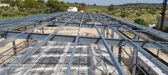 Κτίριο βιομηχανικής αποθήκης χάλυβα με μεζάνιο γραφείων