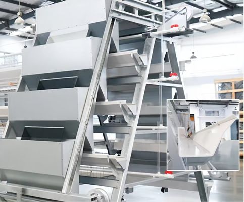 H Τύπος 4 Κλουβί κοτόπουλου Αυτοματοποιημένο κλουβί πουλερικών Κλουβιά μπαταριών πουλερικών